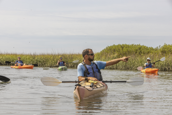 Nature Adventures Guide with a Tour Group