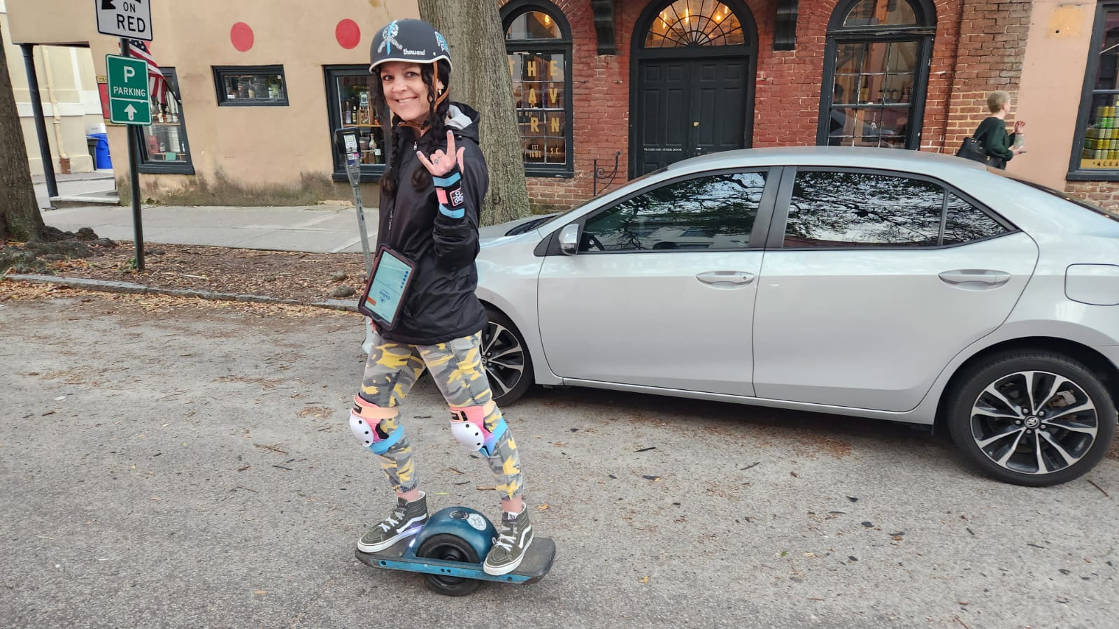 Sara Chuluda riding Onewheel